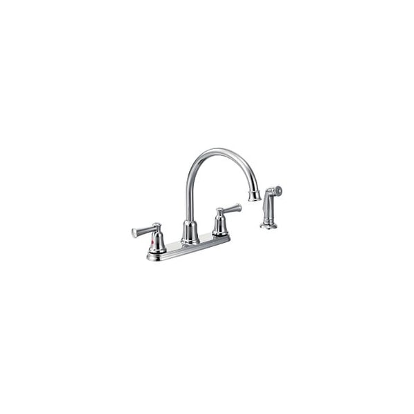 Chrome Two-Handle High Arc Kitchen Faucet